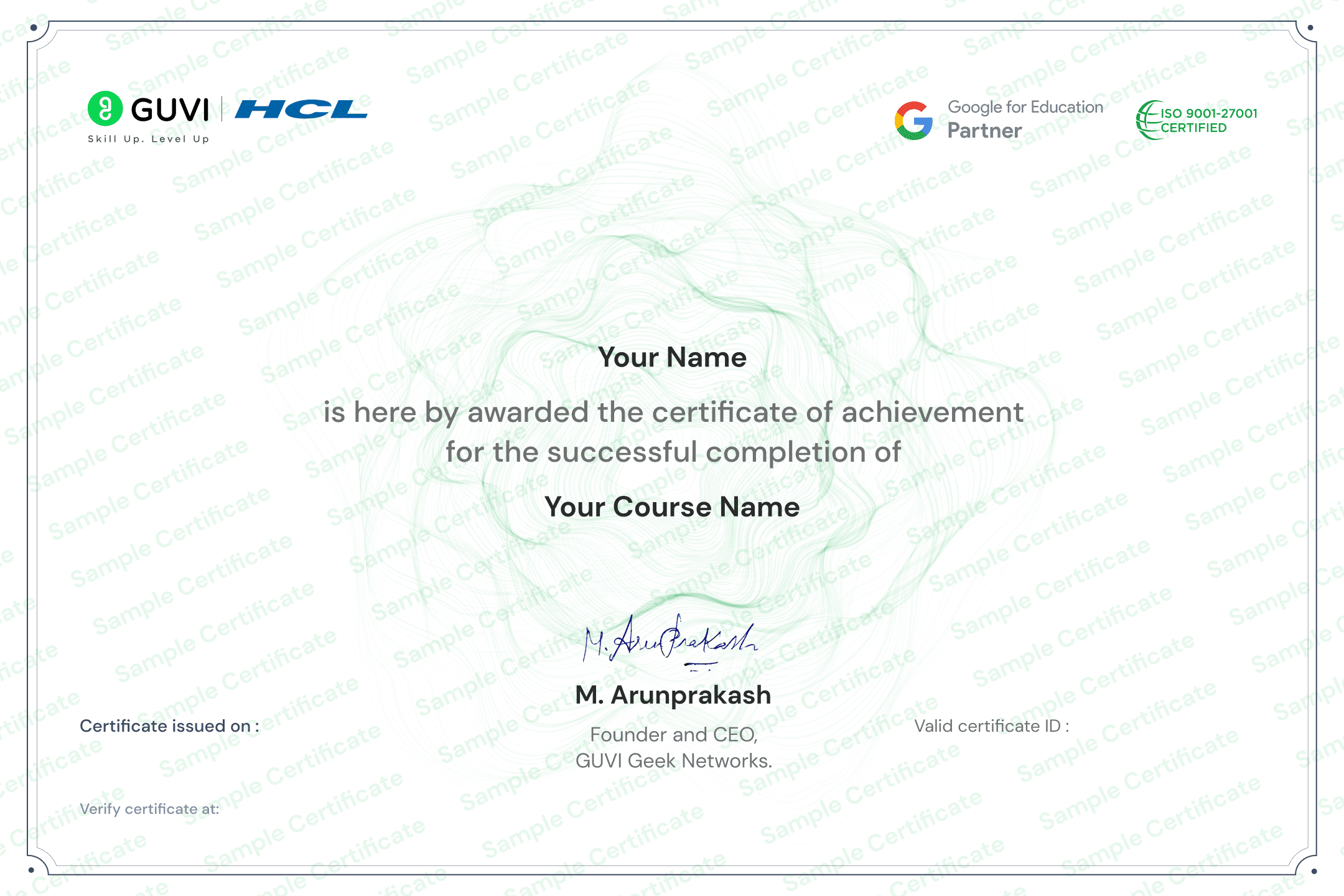 HCL GUVI Certificate HCL GUVI-certificate